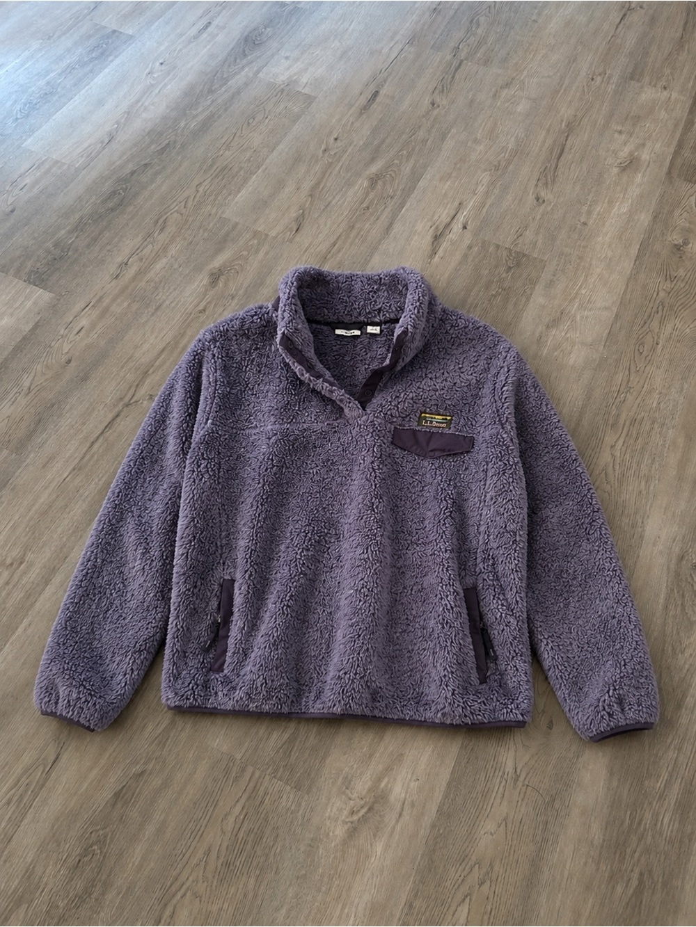 L.L. Bean Lavender Plush Sherpa Pullover